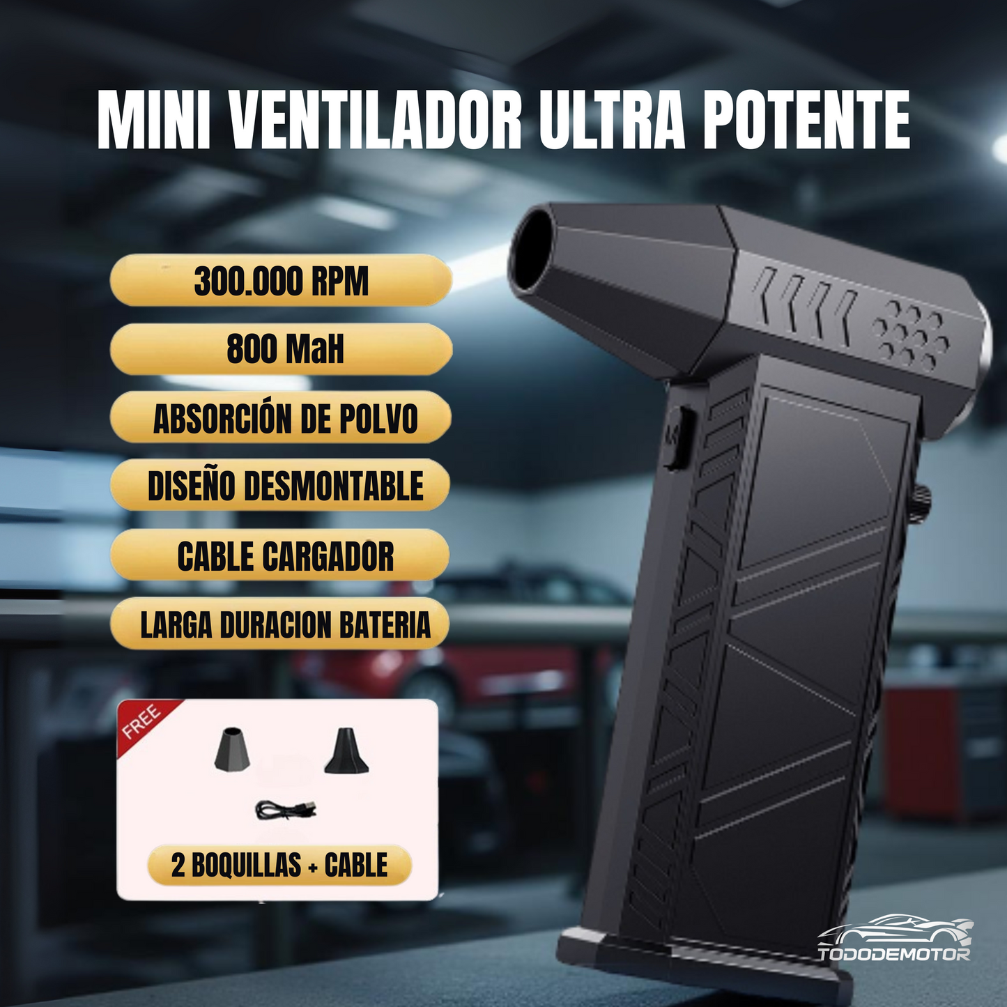 Violent Fan 300000RPM/400000RPM Powerful Air Blower Vacuum Dust Cleaner Type-C Charging Strong Winds Brushless Turbo Jet Blower