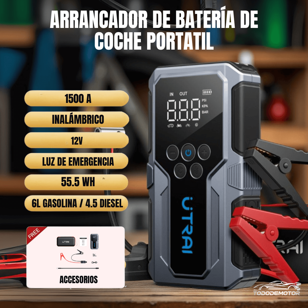 Arrancador de Batería Portátil 1500A