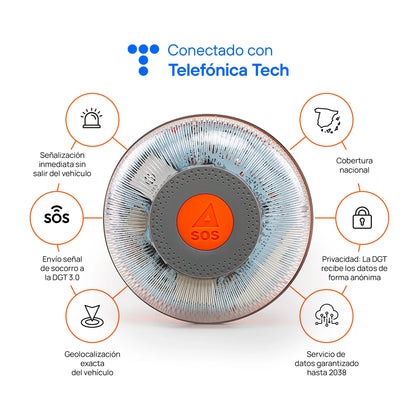 Pack de 2 FlashLED SOS Baliza V16 IoT Conectada a Telefónica y DGT + App SOS alert