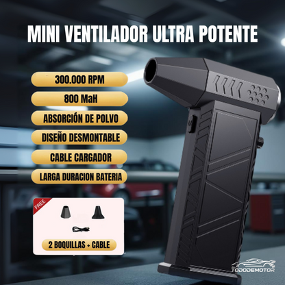 Violent Fan 300000RPM/400000RPM Powerful Air Blower Vacuum Dust Cleaner Type-C Charging Strong Winds Brushless Turbo Jet Blower