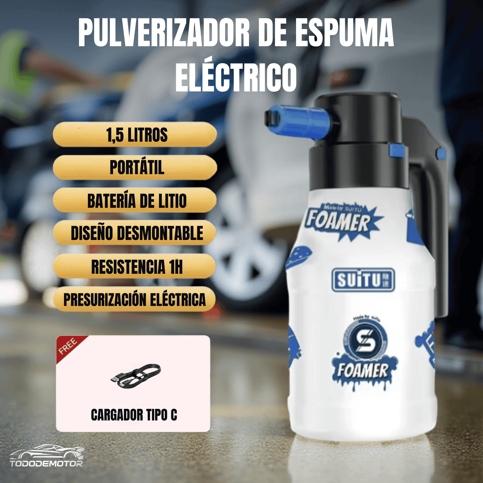 Pulverizador de Espuma Eléctrico