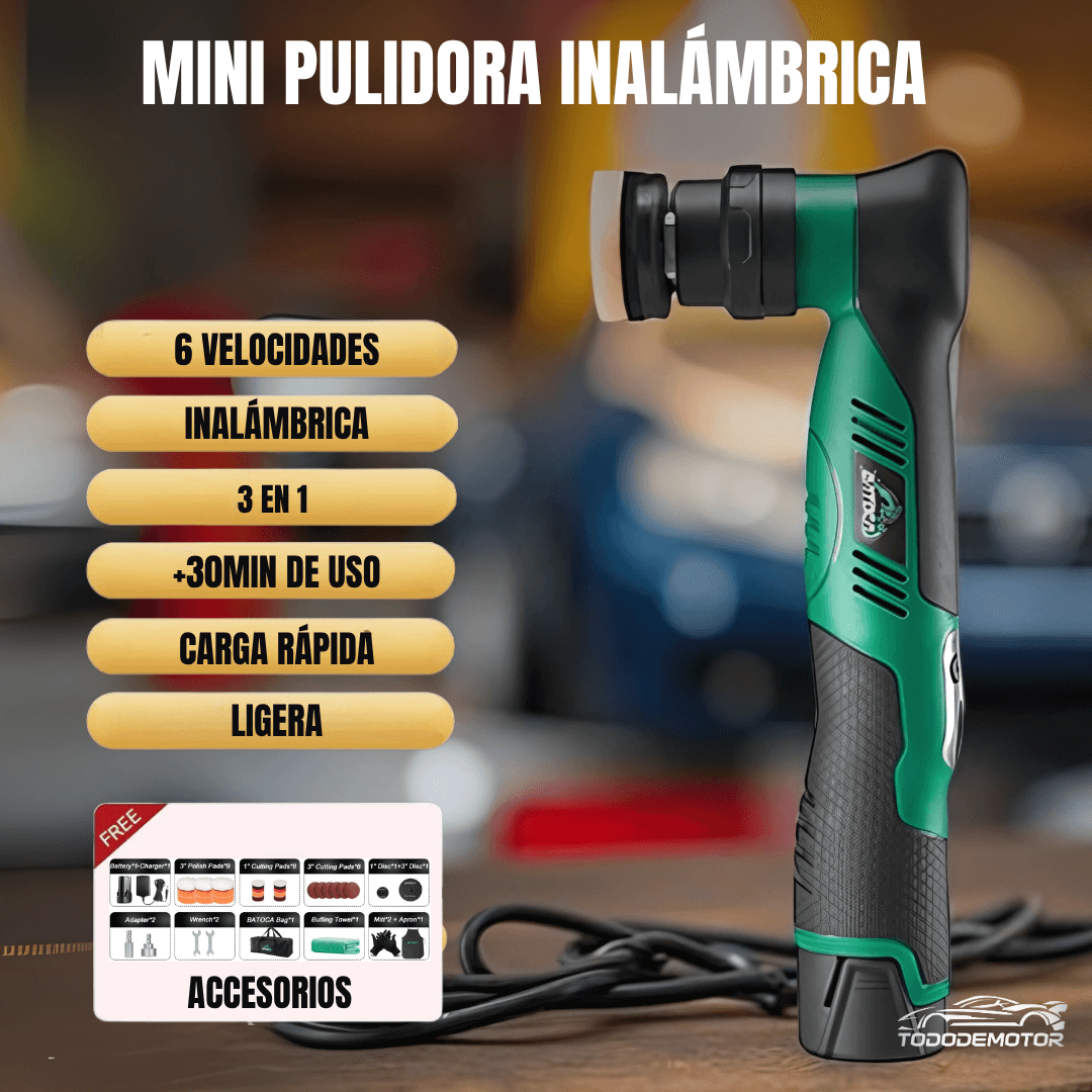 Batoca-Mini Pulidora Inalámbrica S5 Para Coche, Máquina Pulidora De Detalles Para Coche, Kit De Almohadillas De 1/2/3 Pulgadas Para Encerado Automático, 12V
