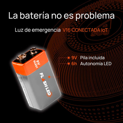Pack de 3 FlashLED SOS Baliza V16 IoT Conectada a Telefónica y DGT + App SOS alert