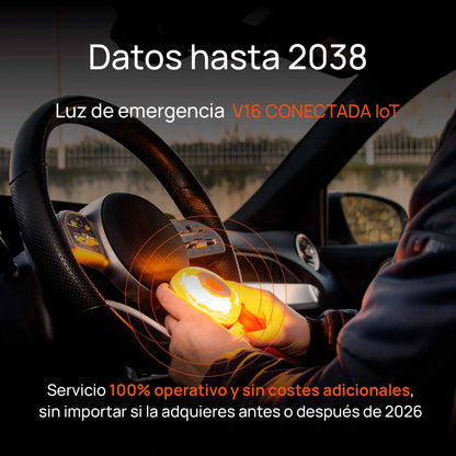 Pack de 2 FlashLED SOS Baliza V16 IoT Conectada a Telefónica y DGT + App SOS alert