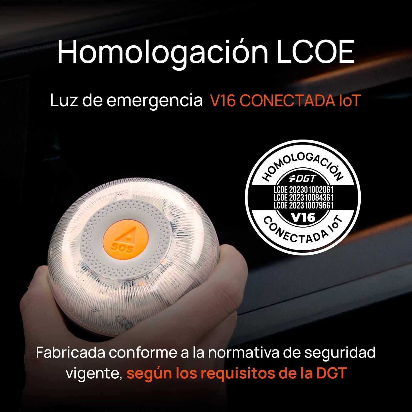 Pack de 2 FlashLED SOS Baliza V16 IoT Conectada a Telefónica y DGT + App SOS alert