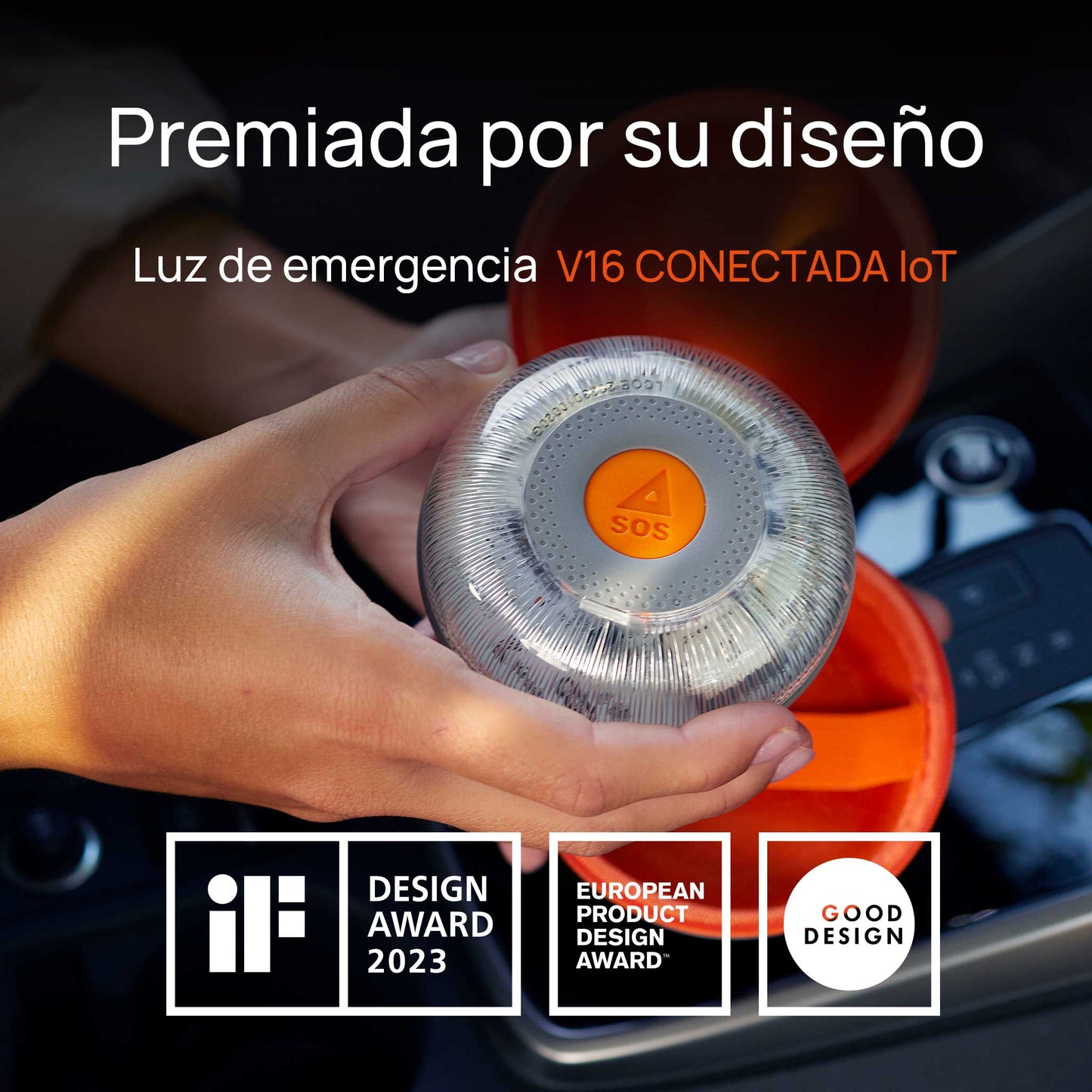 Pack de 2 FlashLED SOS Baliza V16 IoT Conectada a Telefónica y DGT + App SOS alert
